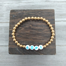 Gold Bead Sorority Name Bracelet