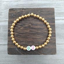Gold Bead Sorority Name Bracelet
