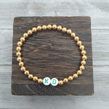 Gold Bead Sorority Name Bracelet