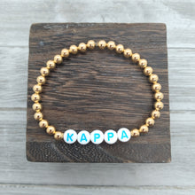 Gold Bead Sorority Name Bracelet
