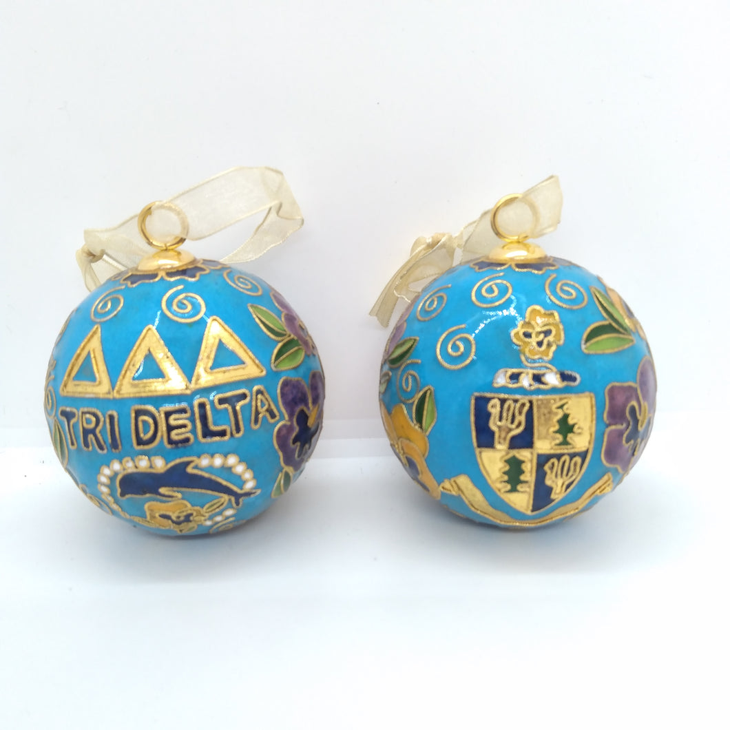 Exclusive Cloisonne Ornament- Delta Delta Delta