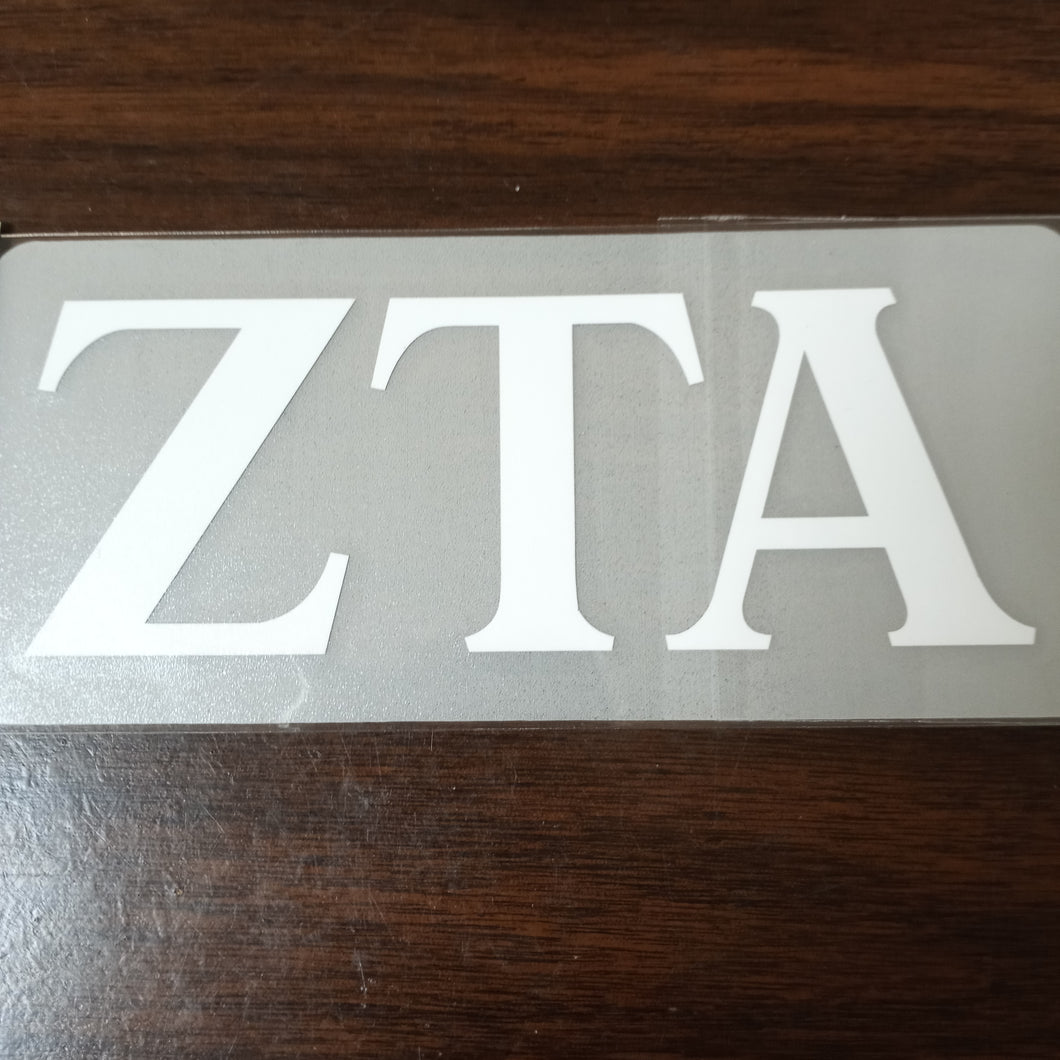White Decal - Zeta Tau Alpha