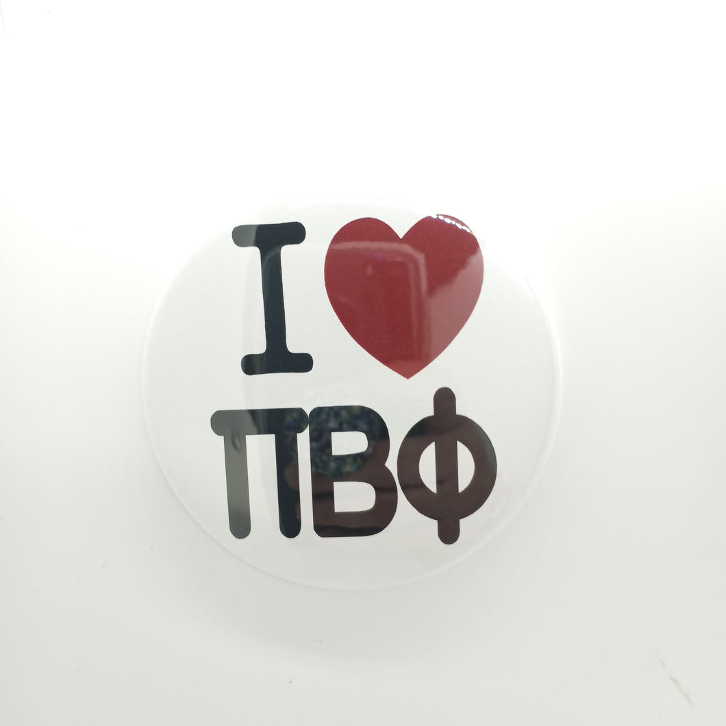 I Heart Button- Pi Beta Phi