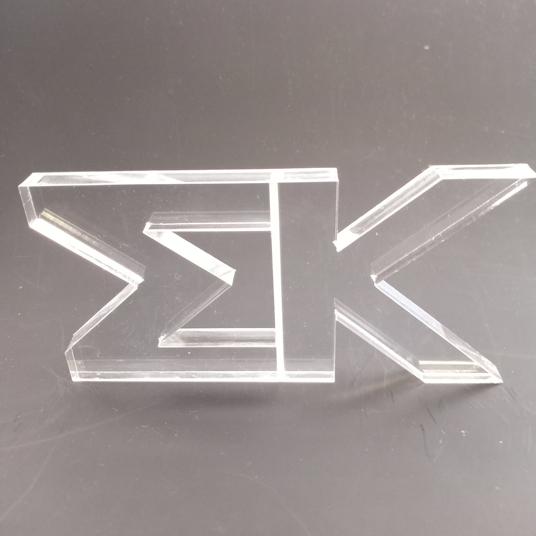 Acrylic Shelf Letters- Sigma Kappa