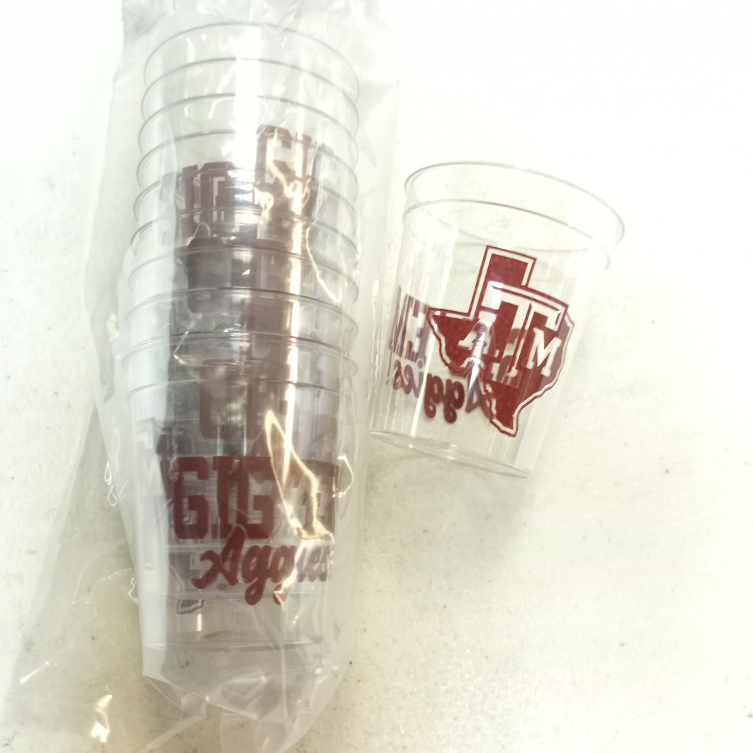 Collegiate Shot Glasses- A&M