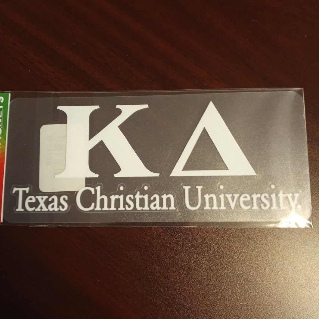 TCU Car Decal - Kappa Delta