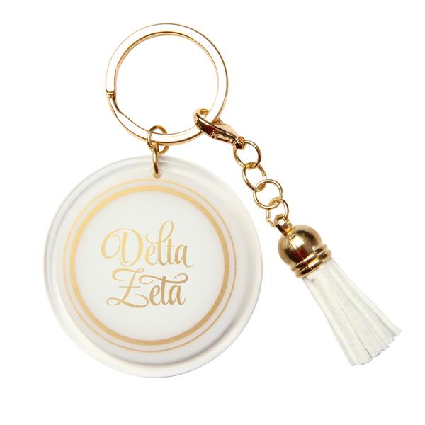 Gold Script Keychain - Delta Zeta