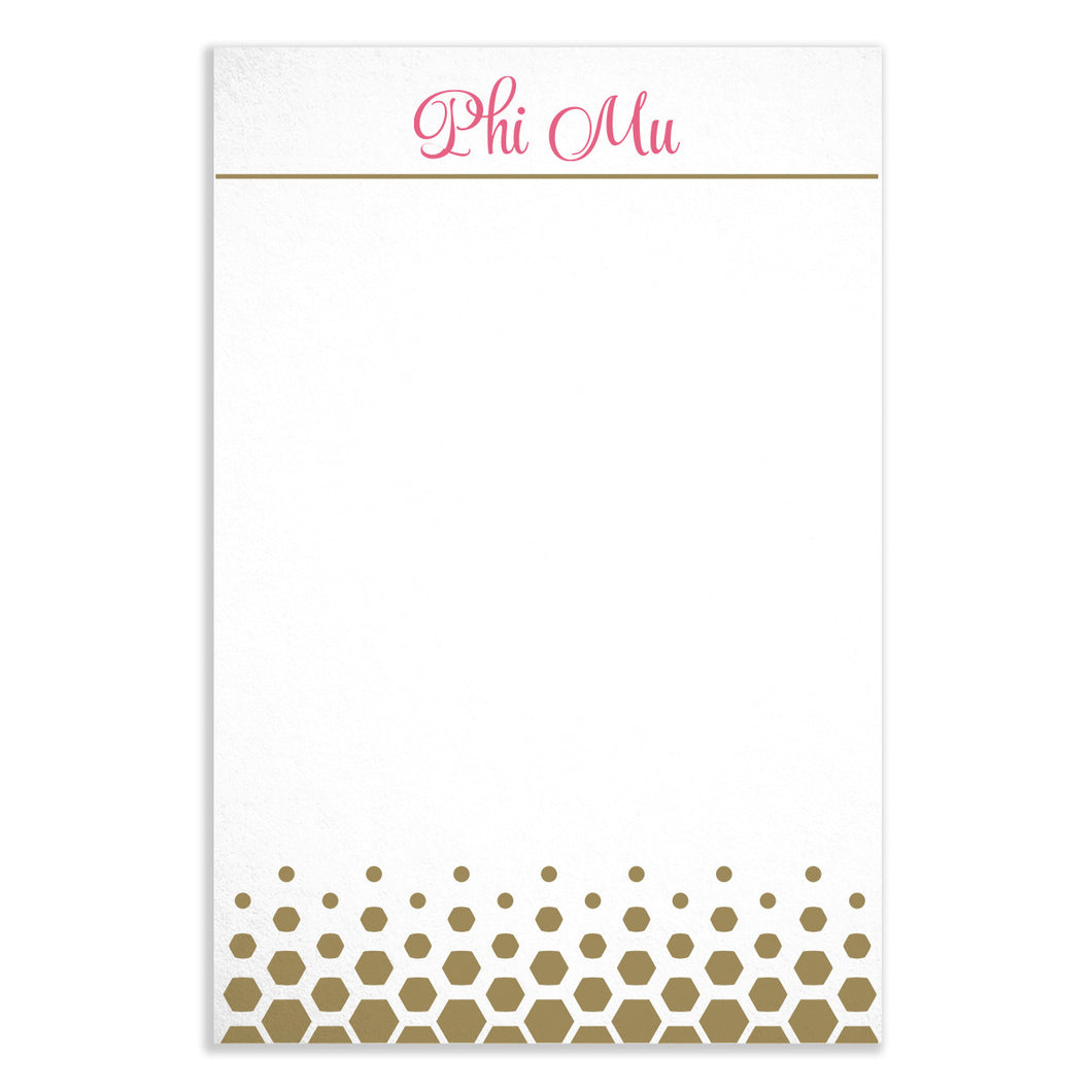 Gold Dot Notepad - Phi Mu