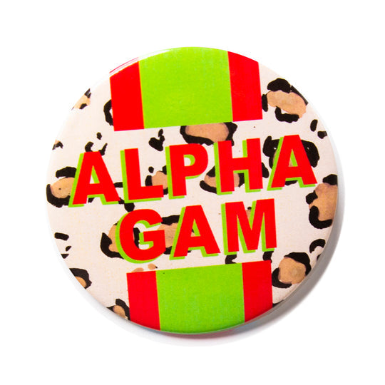 Cheetah Stripe Button - Alpha Gamma Delta