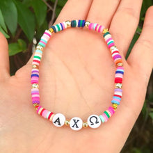 Rainbow Bead Sorority Greek Letters
