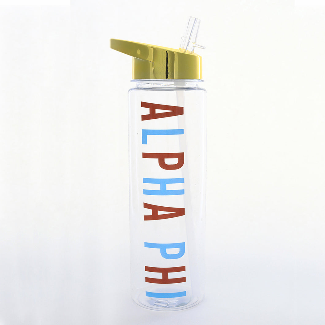 Flip Top Water Bottle - Alpha Phi