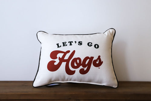 Let’s Go Hogs Pillow (Arkansas)