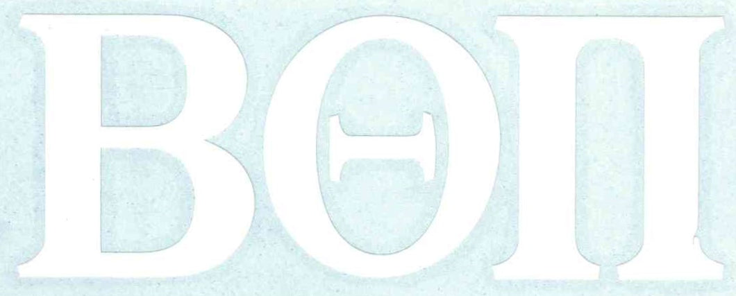 White Car Decal - Beta Theta Pi