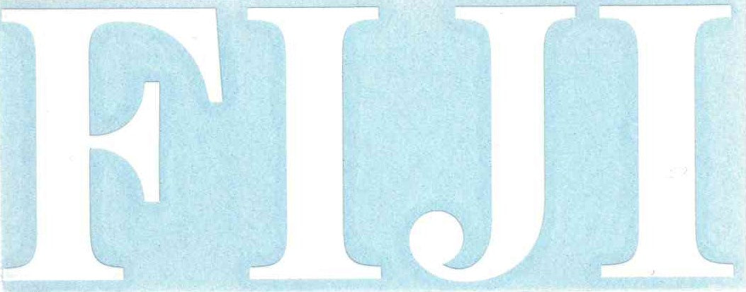 White Car Decal - Fiji