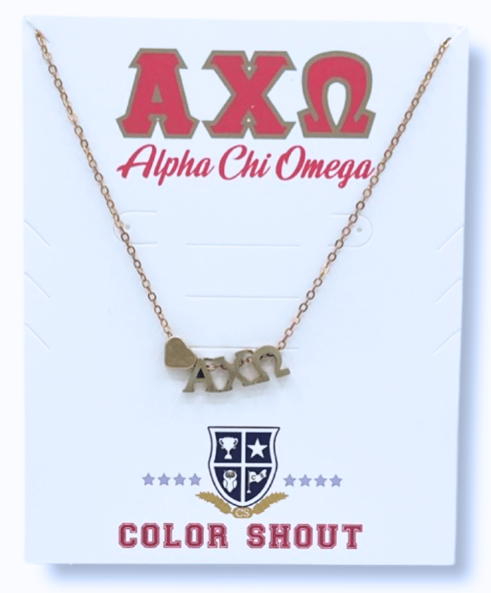 Heart Necklace- Alpha Chi Omega