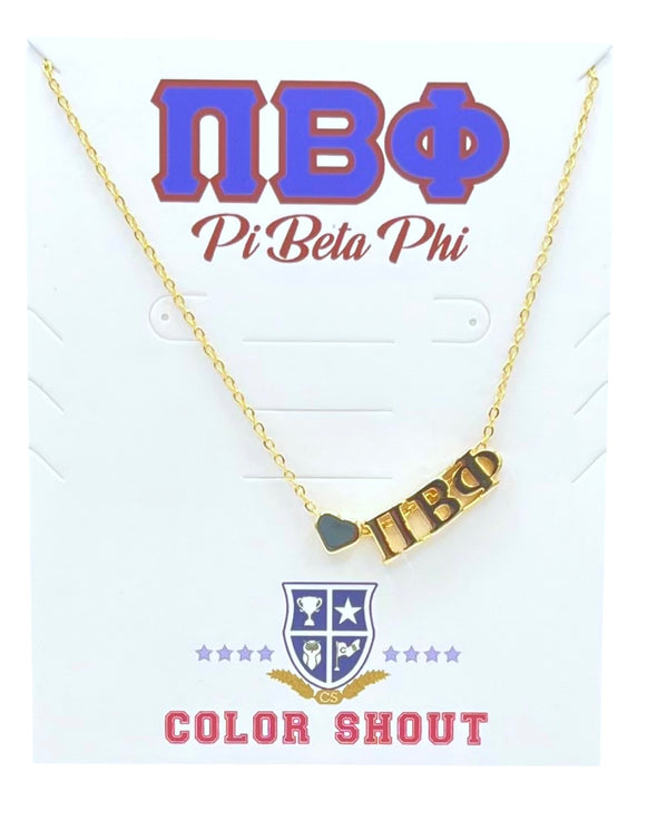 Heart Necklace- Pi Beta Phi