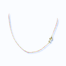 Side Set Enamel Bead Necklace- Delta Zeta