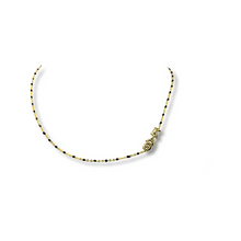 Side Set Enamel Bead Necklace- Kappa Alpha Theta
