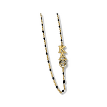 Side Set Enamel Bead Necklace- Kappa Alpha Theta