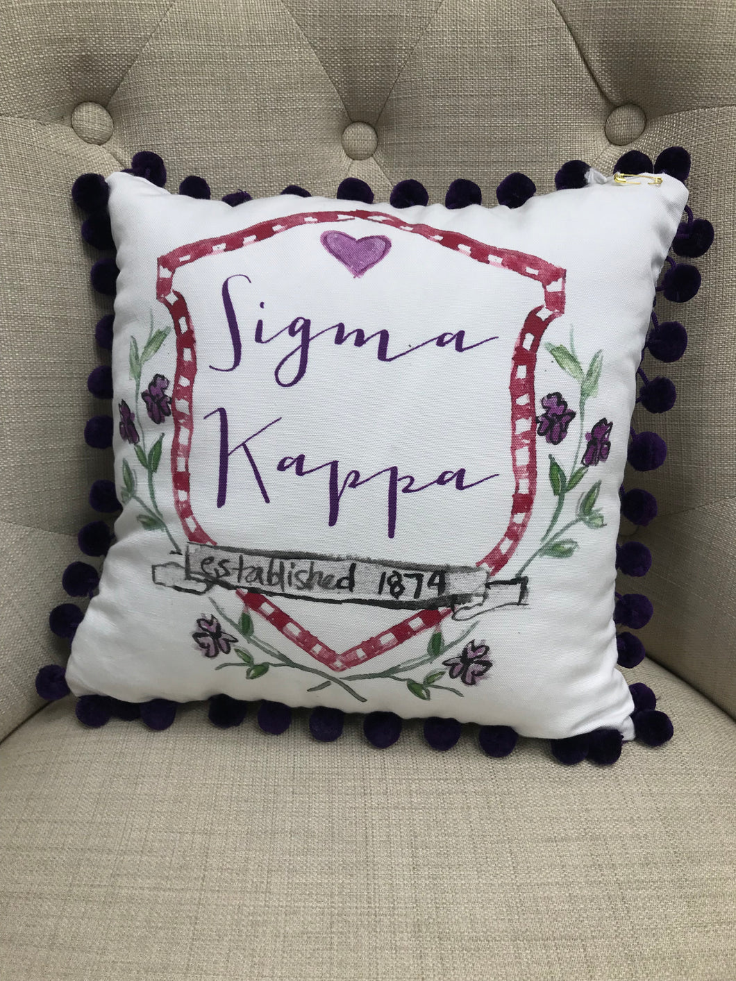 Pom Pillow - Sigma Kappa