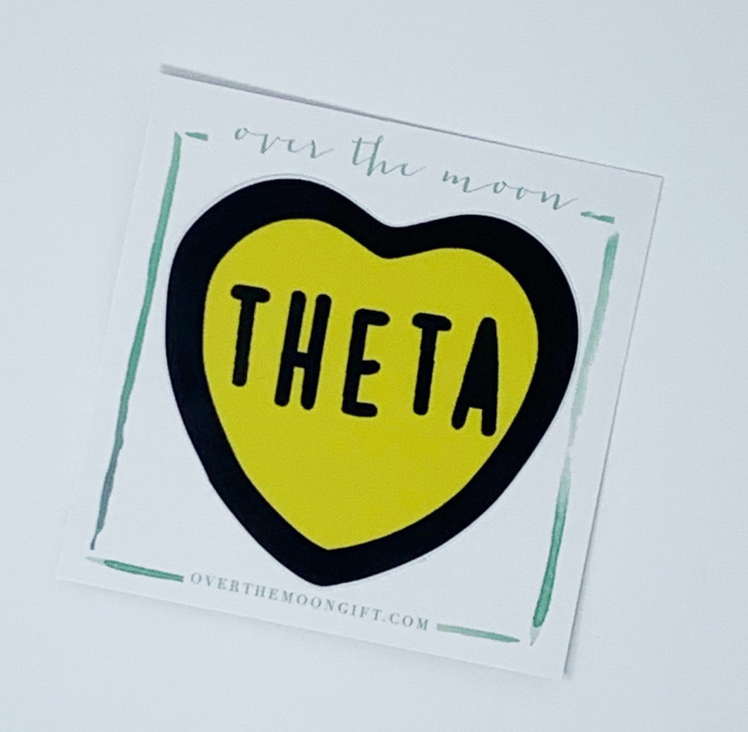 Sorority Heart Decal - Kappa Alpha Theta