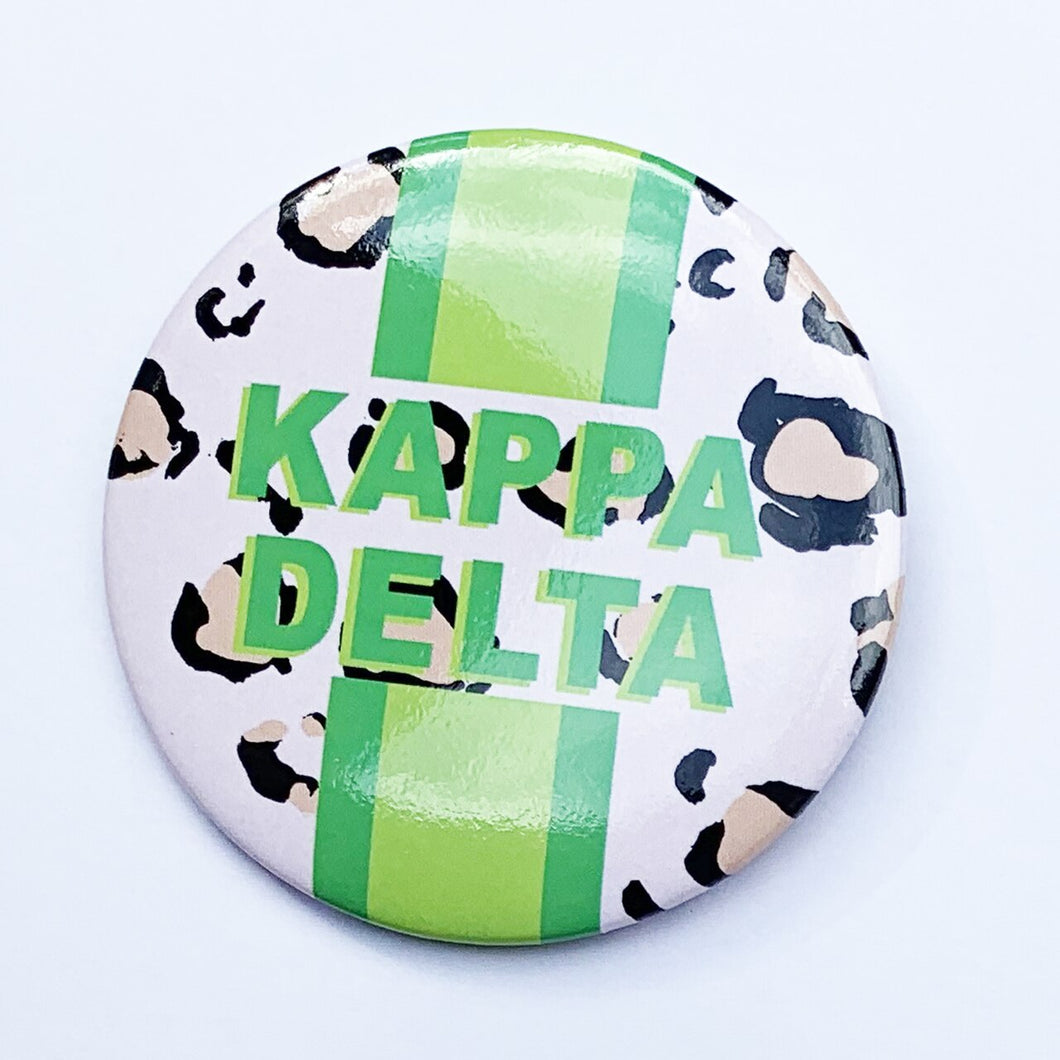 Cheetah Stripe Button - Kappa Delta