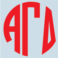 Color Monogram Decal - Alpha Gamma Delta