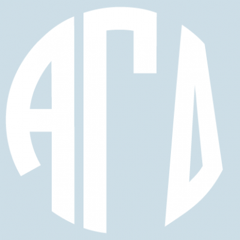White Monogram Decal - Alpha Gamma Delta