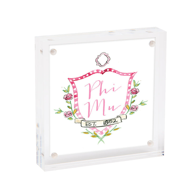 Mini Framed Motif Print- Phi Mu