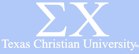 White TCU Car Decal - Sigma Chi