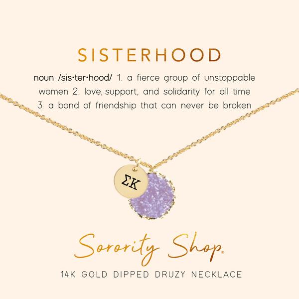 Sorority Druzy Necklace - Sigma Kappa