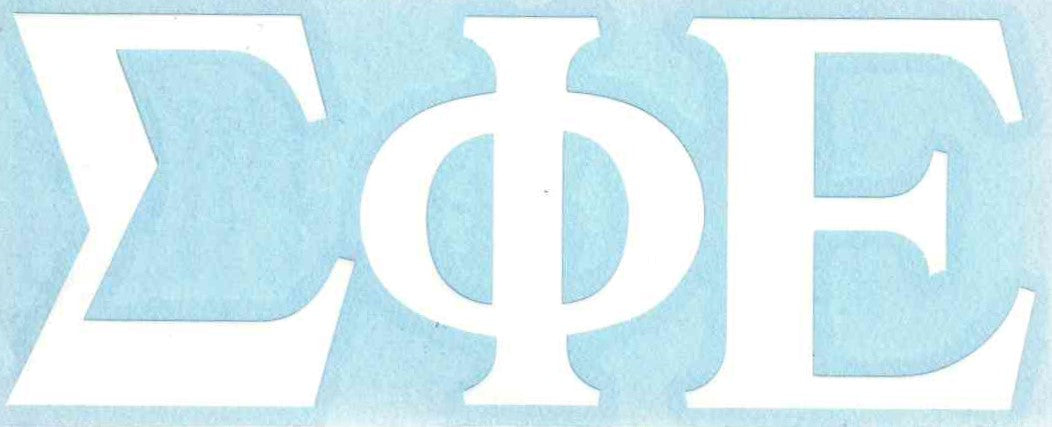 White Car Decal - Sigma Phi Epsilon