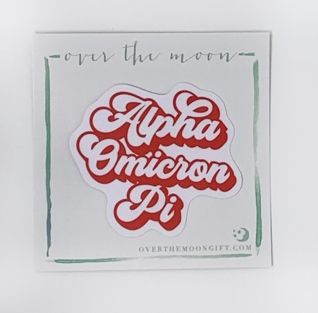 Retro Decal - Alpha Omicron Pi