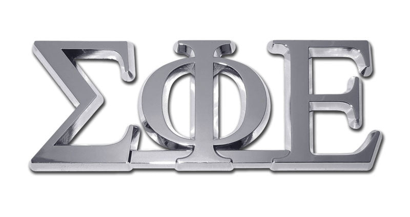 Chrome Auto Emblem - Sigma Phi Epsilon