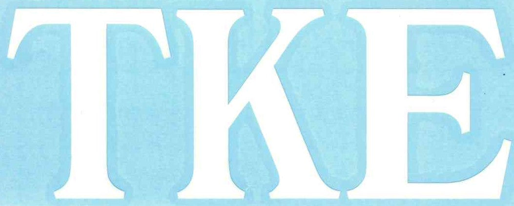 White Car Decal - Tau Kappa Epsilon