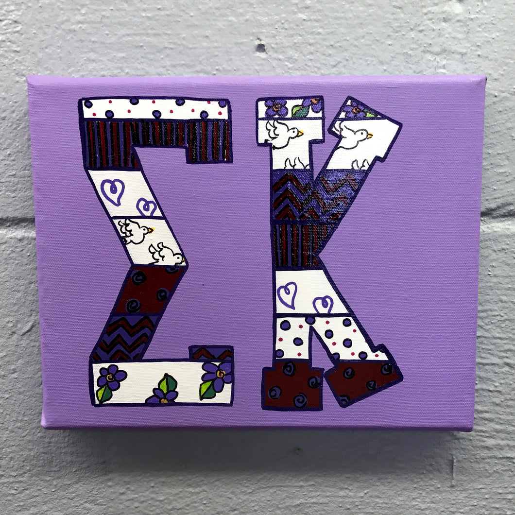 Tribal Painted Canvas - Sigma Kappa