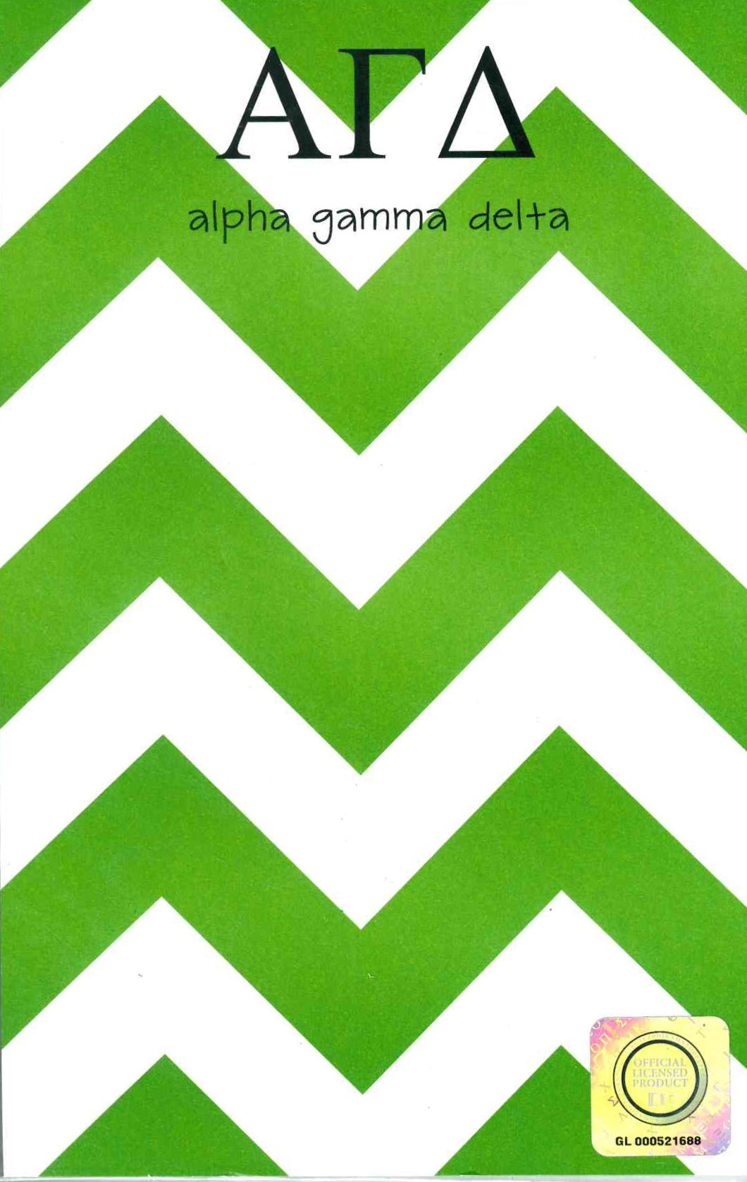 Chevron Notepad - Alpha Gamma Delta