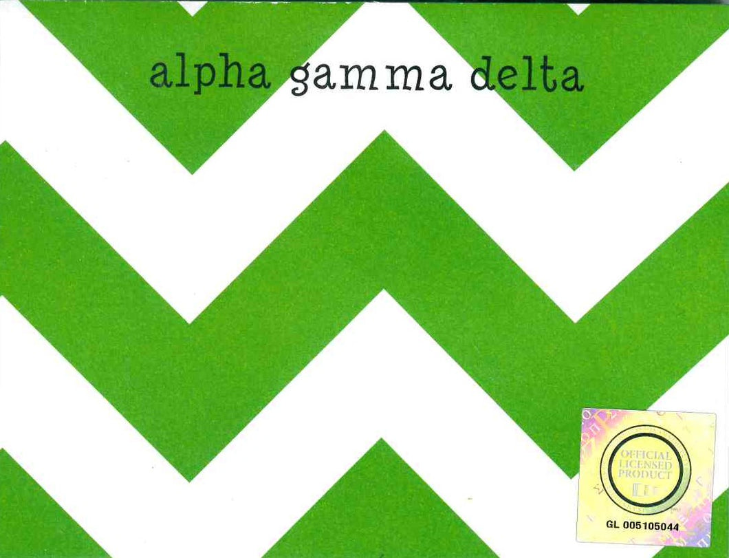 Small Chevron Notepad - Alpha Gamma Delta