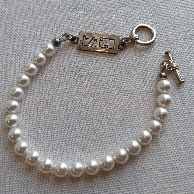 Pearl Bar Bracelet - Zeta Tau Alpha