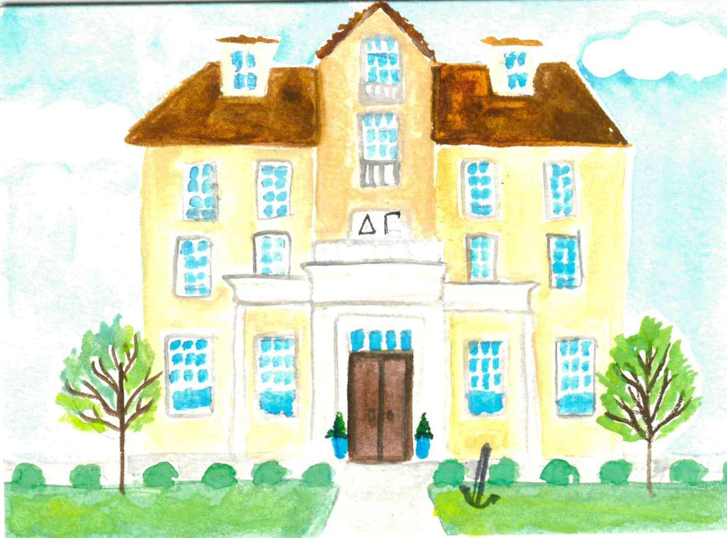 Sorority House Notecards - Delta Gamma
