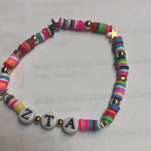 Rainbow Bead Sorority Greek Letters