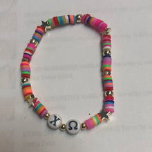 Rainbow Bead Sorority Greek Letters