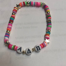 Rainbow Bead Sorority Greek Letters