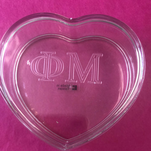 Acrylic Heart Box - Phi Mu