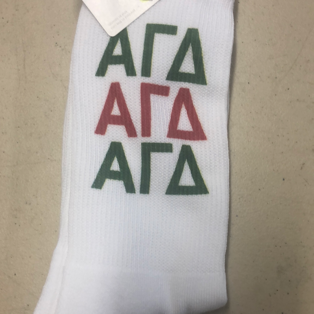 Letters Socks - Alpha Gamma Delta