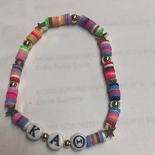 Rainbow Bead Sorority Greek Letters