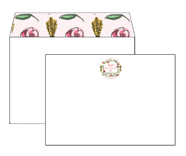 Lined Envelope Notecards - Alpha Omicron Pi