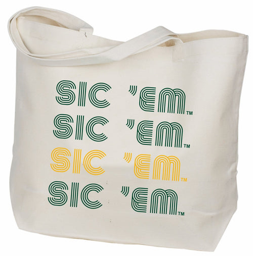 Retro Canvas Tote- Baylor