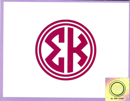 Circle Monogram Notecards - Sigma Kappa