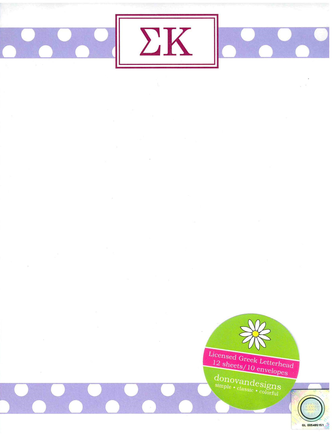 Letterhead - Sigma Kappa
